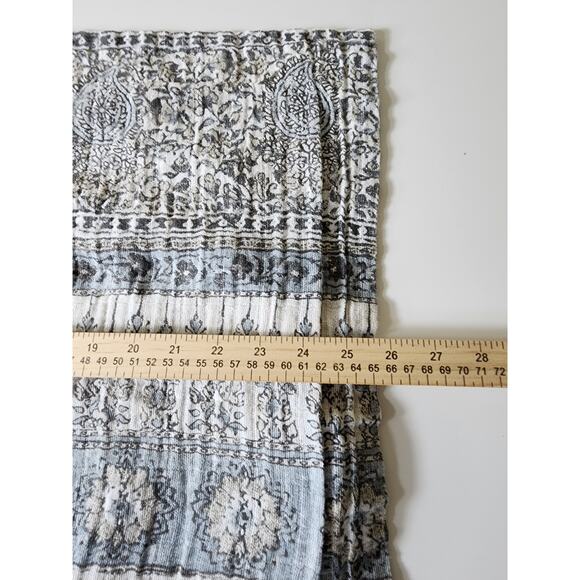 TAHARI HOME Gray Blue Medallion Geometric Design STANDARD Pillow Sham Set of 2 - Picture 5 of 7